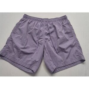 H&M men's light purple swim trunks/shorts XL drawstring elastic waist pockets